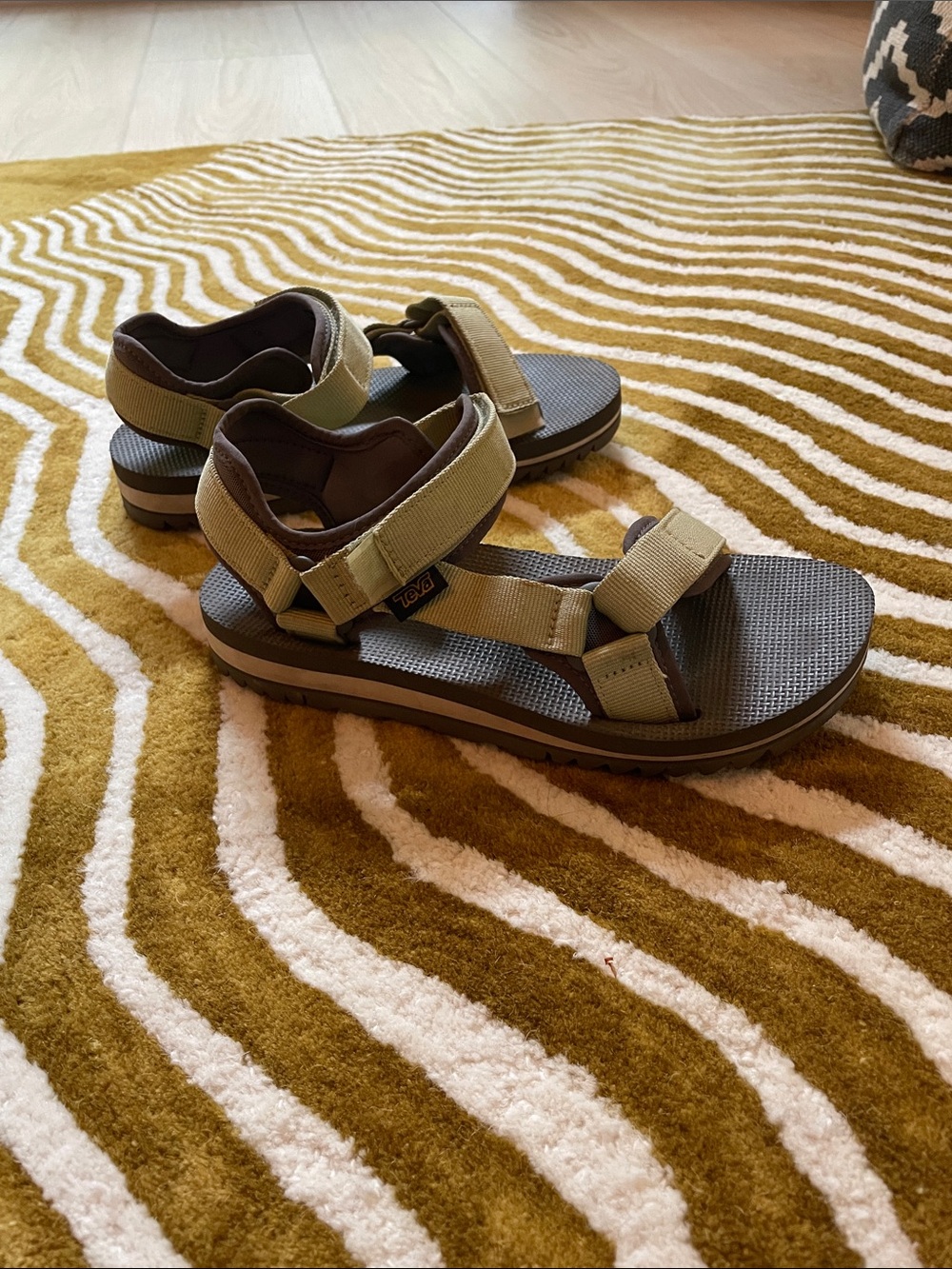 Teva Olive Green and Brown Outdoor Sport Sandals